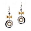 Yellow White & Black Rhoduim Plated Earrings FE-1113