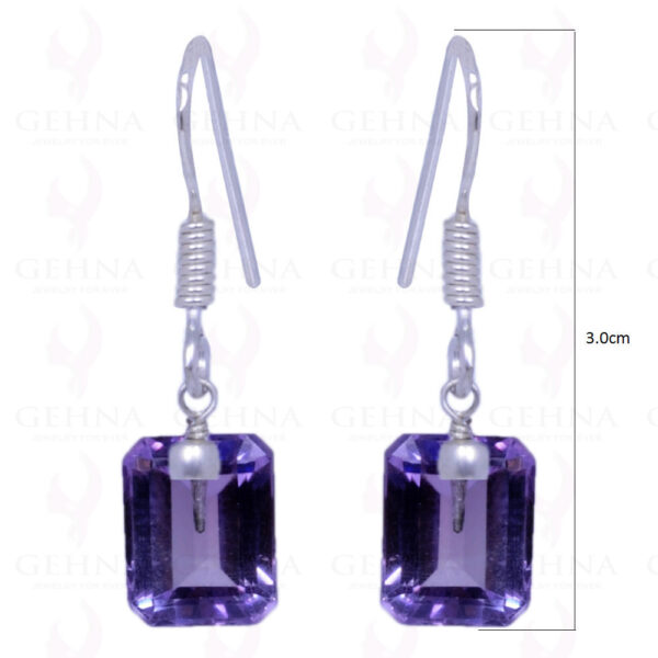 Amethyst Gemstone Earrings Made In .925 Sterling Silver ES-1113