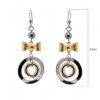 Yellow White & Black Rhoduim Plated Earrings FE-1113