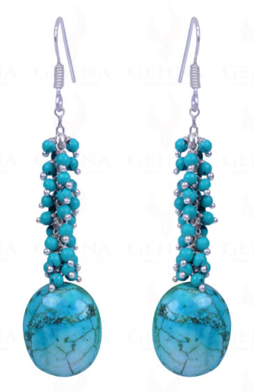 Turquoise Gemstone Earrings Made In .925 Sterling Silver ES-1114