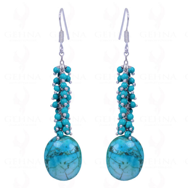 Turquoise Gemstone Earrings Made In .925 Sterling Silver ES-1114