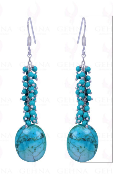 Turquoise Gemstone Earrings Made In .925 Sterling Silver ES-1114