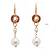 Pearl & Tourmaline Studded Dangle Earrings FE-1114