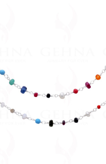 Multi Color Gemstone Faceted Bead Necklace CS-1116