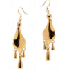 Gold Plated Teardrop Shaped Beautiful Pair Of Earrings FE-1116