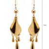Gold Plated Teardrop Shaped Beautiful Pair Of Earrings FE-1116