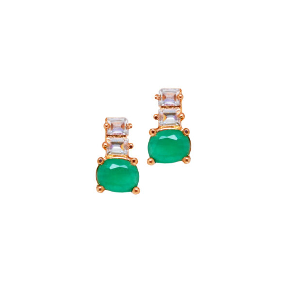 Elegant Emerald & Classic Topaz Studded Beautiful Pendant & Earring Set FP-1119