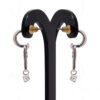 Simulated Diamond Studded Silver Plated Earrings FE-1120