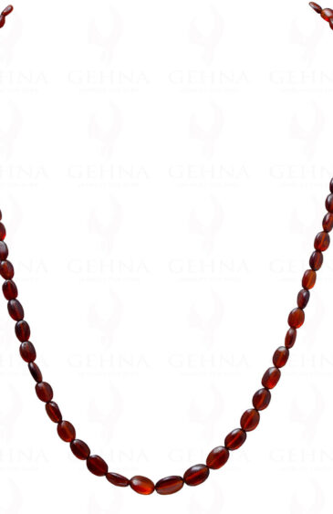 Hessonite Gemstone Oval Shaped Bead Strand NP-1122