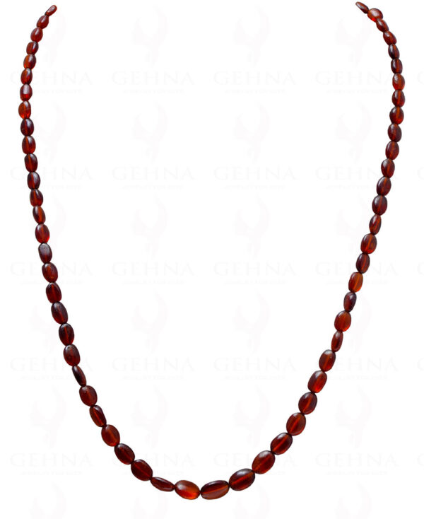 Hessonite Gemstone Oval Shaped Bead Strand NP-1122