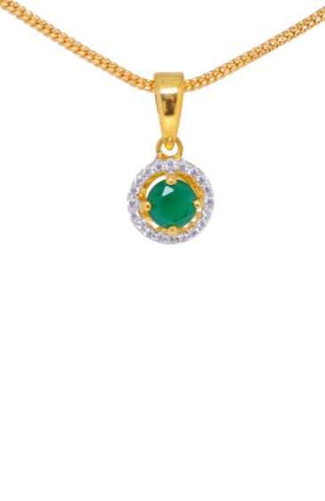 Emerald & Classic Topaz Studded Stunning Pendant & Earring Set FP-1123