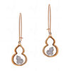 Simulated Diamond Studded Gold Plated Earrings FE-1124