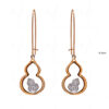Simulated Diamond Studded Gold Plated Earrings FE-1124