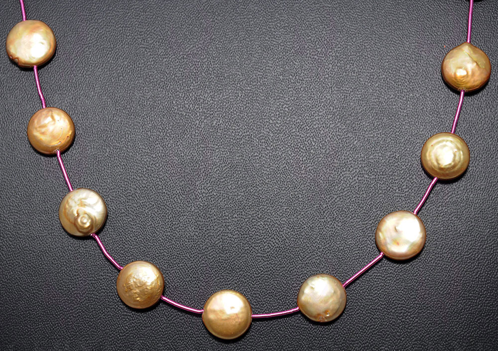 Natural Mother Pearl Necklace Untreated Beads