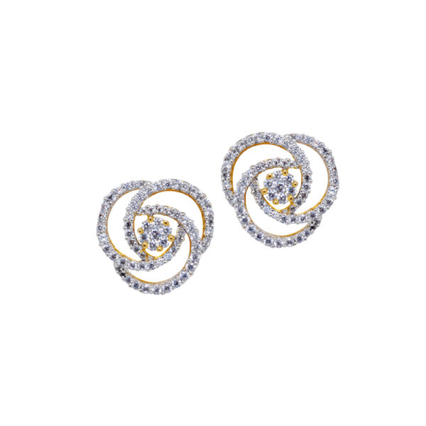 Topaz Studded Beautifully Shaped Pendant & Earring Set FP-1126