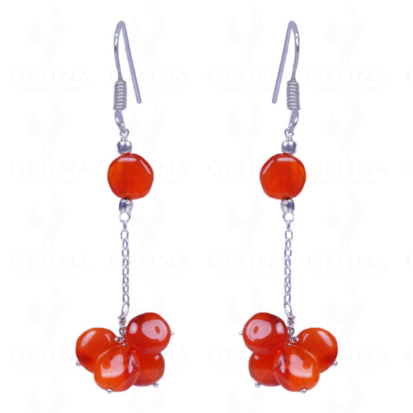 Carnelian Gemstone Cabochon Earrings Made With .925 Sterling Silver ES-1127