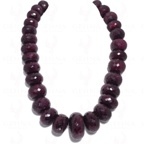 Ruby Gemstone Round Faceted Bead Strand NP-1127