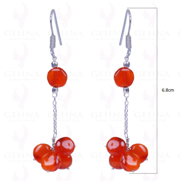 Carnelian Gemstone Cabochon Earrings Made With .925 Sterling Silver ES-1127