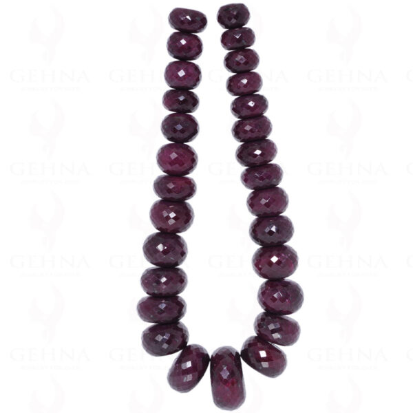 Ruby Gemstone Round Faceted Bead Strand NP-1127