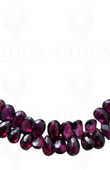 Rhodolite Garnet Gemstone Almond Shaped Faceted Bead  NS-1127