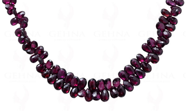 Rhodolite Garnet Gemstone Almond Shaped Faceted Bead  NS-1127