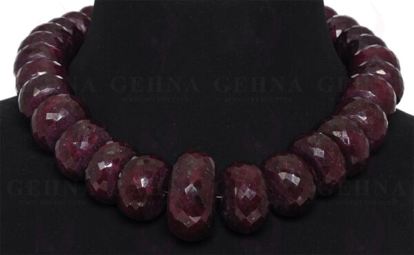 Ruby Gemstone Round Faceted Bead Strand NP-1127