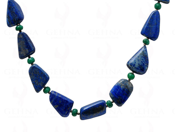 Emerald & Lapis Lazuli Gemstone Bead With .925 Solid Silver Elements & NS-1128