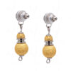 Simulated Diamond Gold Plated Ball Shaped Brilliant Drop Earring FE-1130