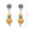 Simulated Diamond Gold Plated Ball Shaped Brilliant Drop Earring FE-1130