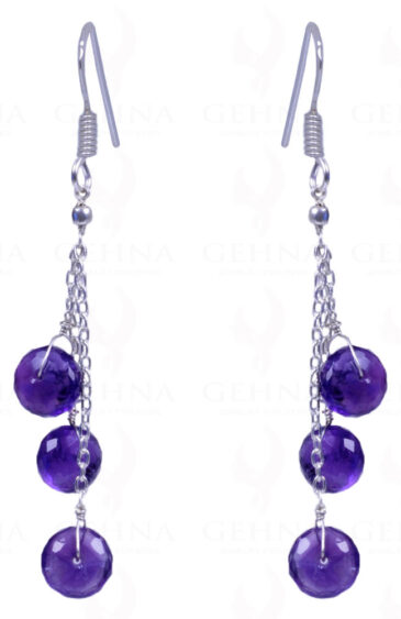 Amethyst Gemstone Earrings Made In .925 Sterling Silver ES-1131