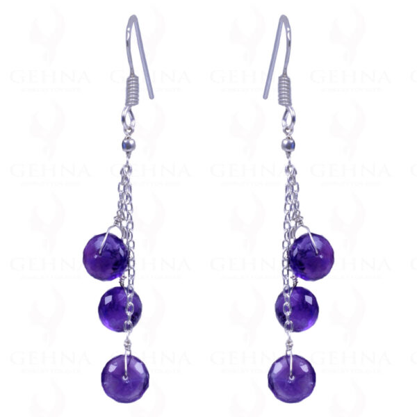 Amethyst Gemstone Earrings Made In .925 Sterling Silver ES-1131