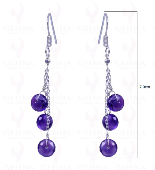 Amethyst Gemstone Earrings Made In .925 Sterling Silver ES-1131