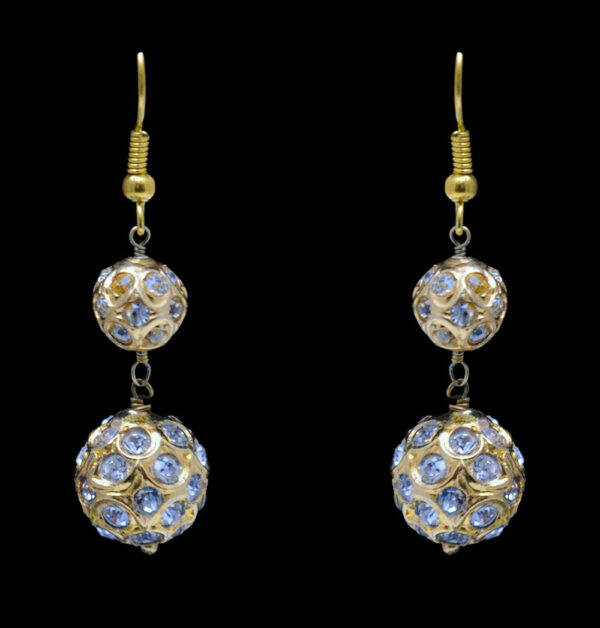 Cubic Zirconia Studded Lac Ball Earring LE01-1131