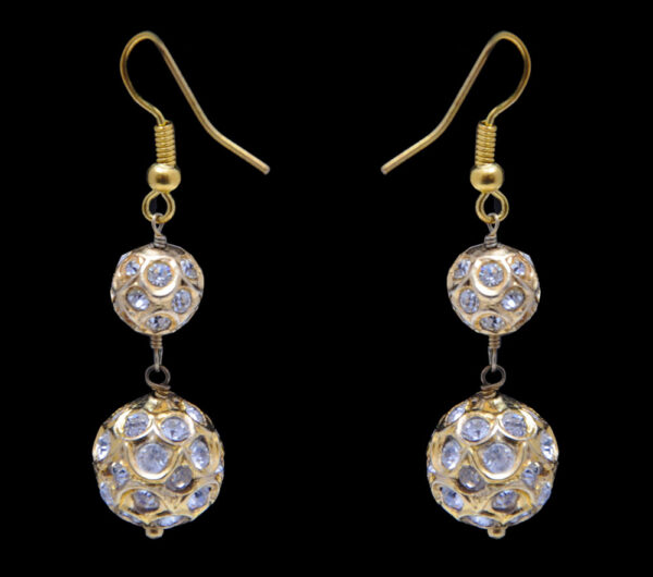 Cubic Zirconia Studded Lac Ball Earring LE01-1131