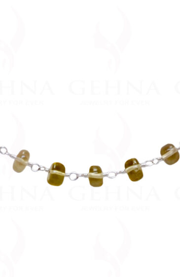 Lemon Topaz Gemstone Bead Chain  In.925 Sterling Silver CS-1132