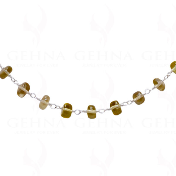 Lemon Topaz Gemstone Bead Chain  In.925 Sterling Silver CS-1132