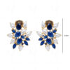 Pearl & Sapphire Studded Elegant Pair Of Earrings FE-1132