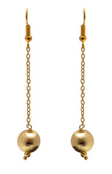 Golden Color Lac Ball Earring LE01-1134
