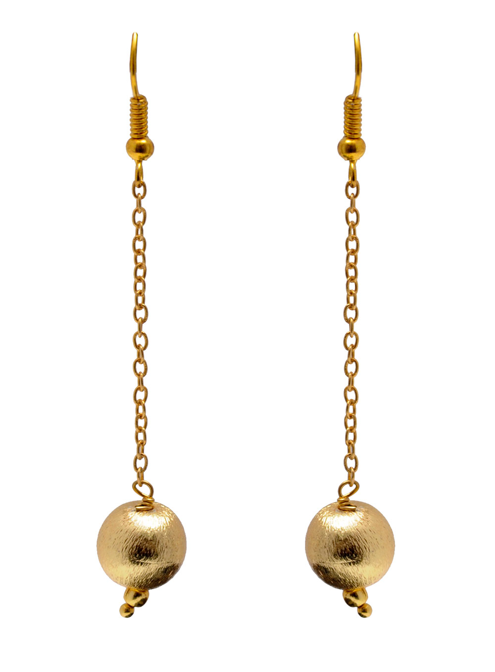 Golden Color Lac Ball Earring LE01-1134