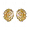 White Pearl & Sapphire Studded Festive Earrings FE-1134