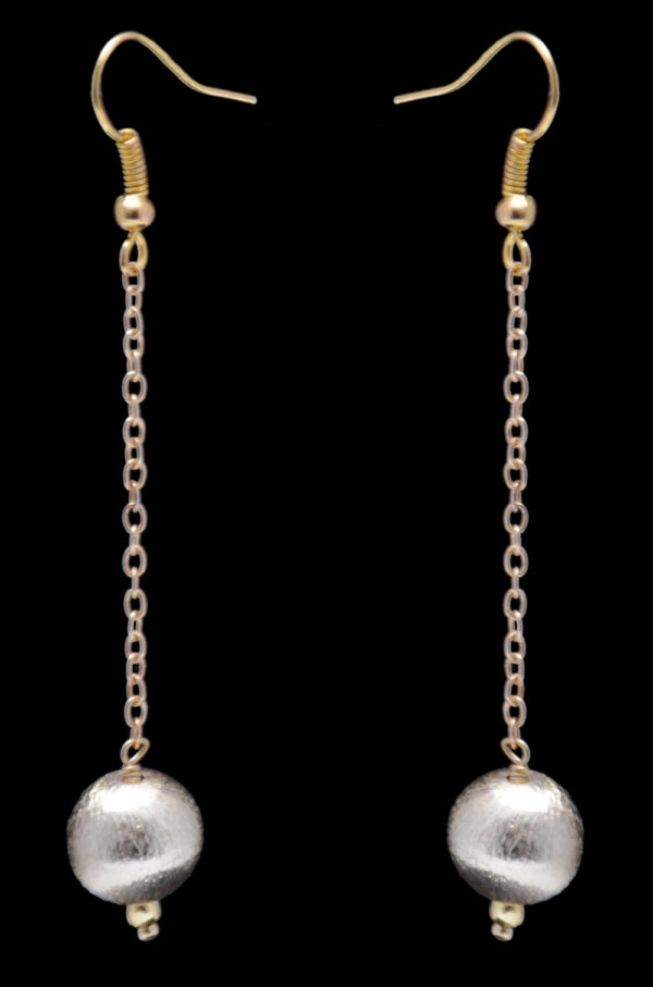 Golden Color Lac Ball Earring LE01-1134