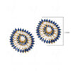 White Pearl & Sapphire Studded Festive Earrings FE-1134