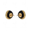 Pearl & Emerald Studded Round Shape Earrings FE-1135