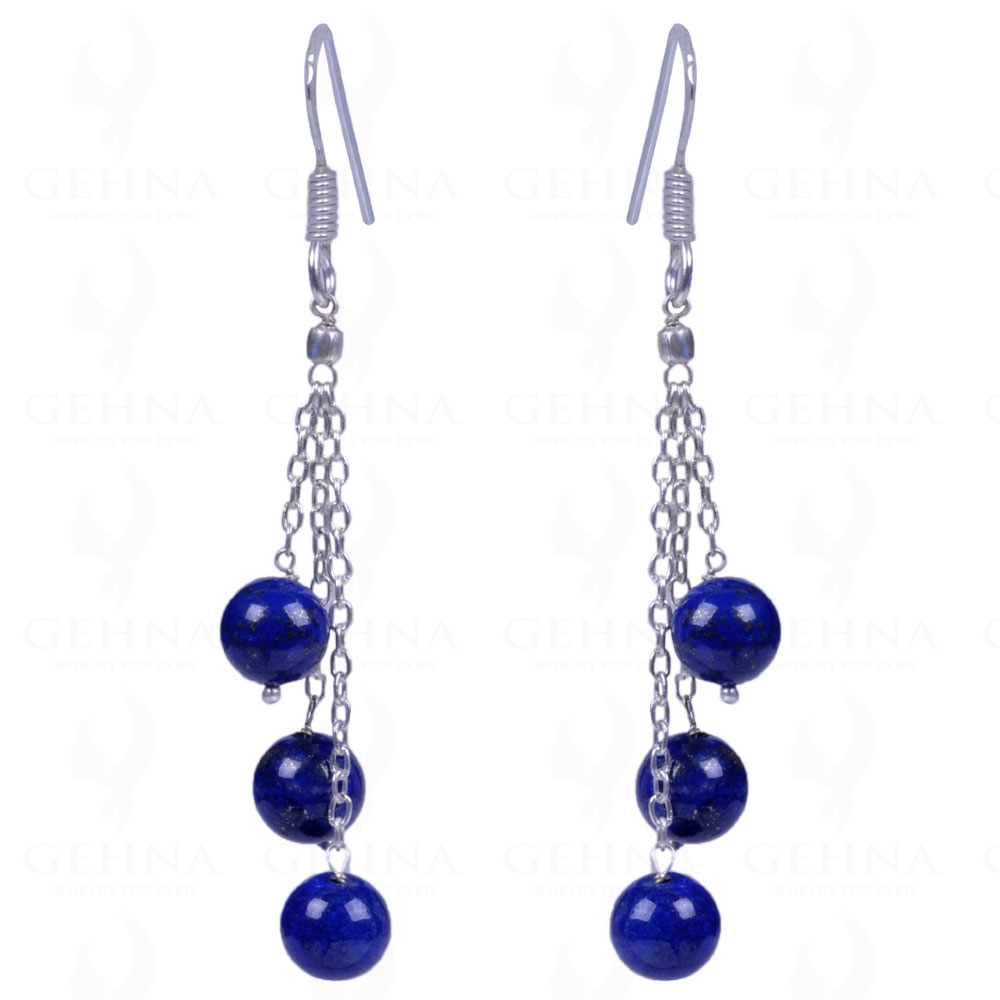 Lapis Lazuli Gemstone Earrings Made In .925 Sterling Silver ES-1136