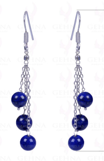 Lapis Lazuli Gemstone Earrings Made In .925 Sterling Silver ES-1136