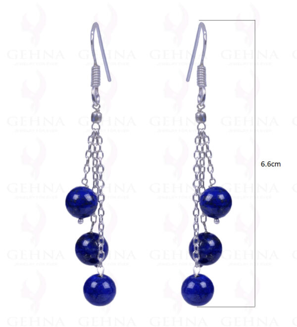 Lapis Lazuli Gemstone Earrings Made In .925 Sterling Silver ES-1136