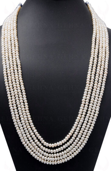 5 Rows Of Nautral Sea Water Pearl Bead Necklace NM-1137