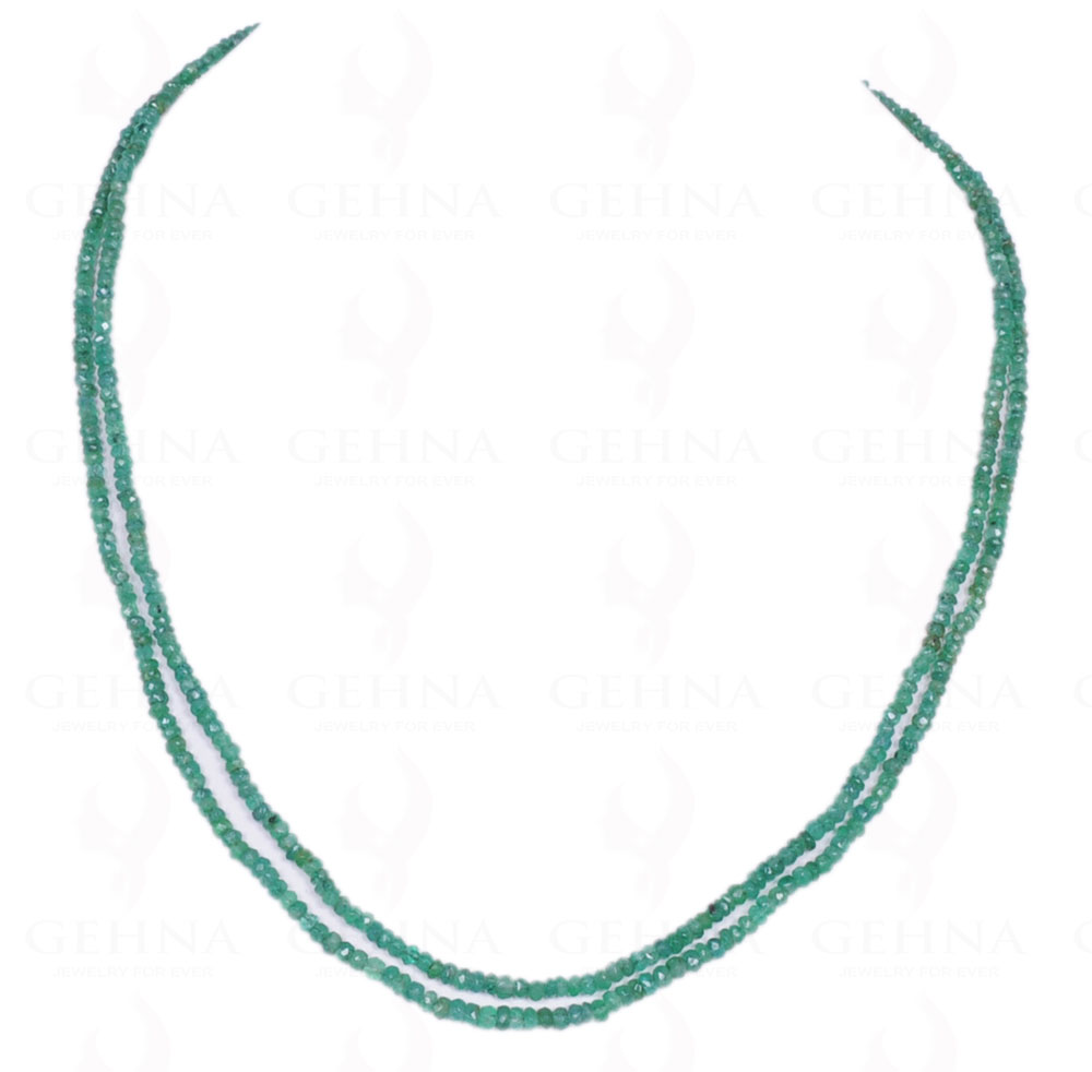 2 Rows Of Emerald Gemstone Faceted Bead NP-1137