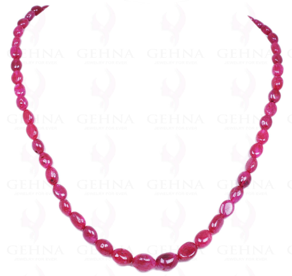 Pink Tourmaline Gemstone Cabochon Oval Shaped Bead Strand NS-1137