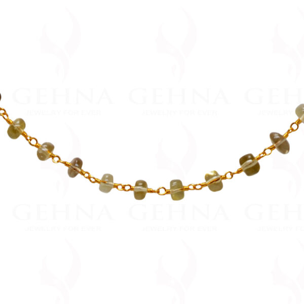 Lemon Topaz Gemstone Bead Chain  In.925 Sterling Silver CS-1138